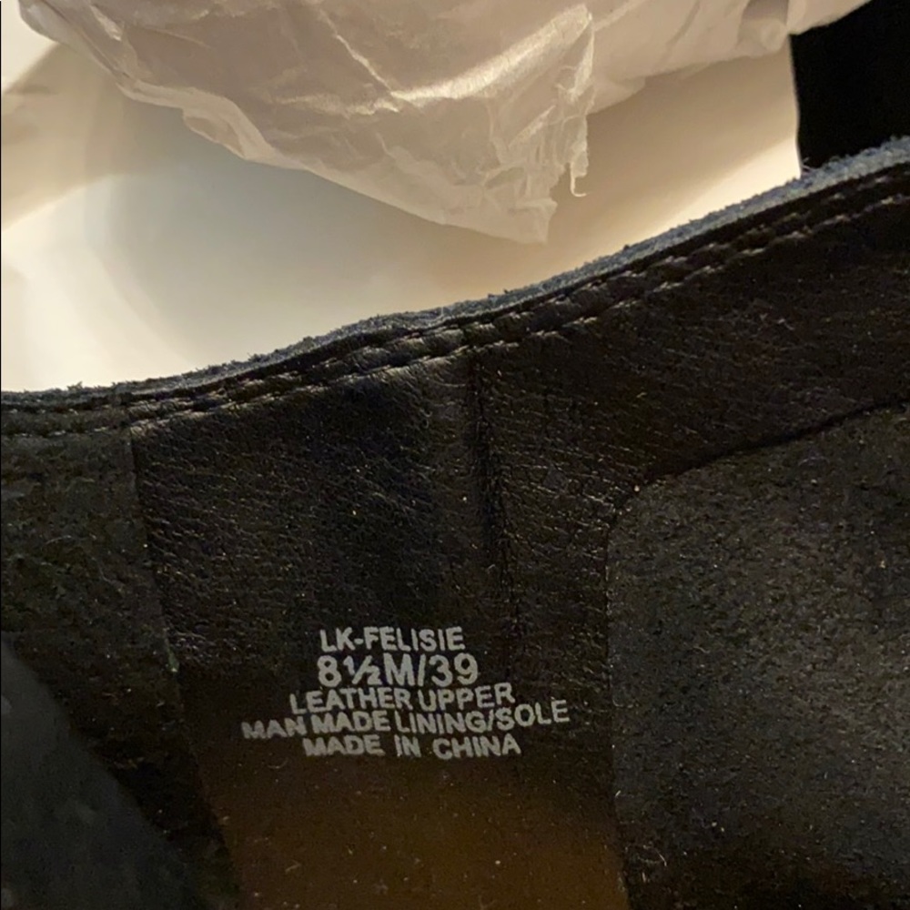 Lucky Brand Felisie Black Suede Fringe Booties - Picture 6 of 8